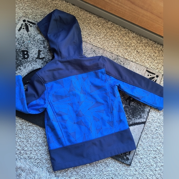 Free Country Toddler Boys Soft Shell Hooded Jacket Fleece Lined Blue Size 4 - Picture 4 of 4
